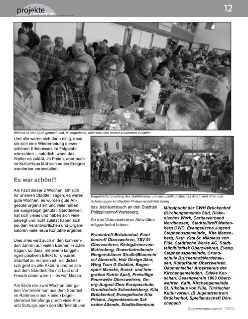 Ausgabe 1/2013 - Frauentreff Brückenhof