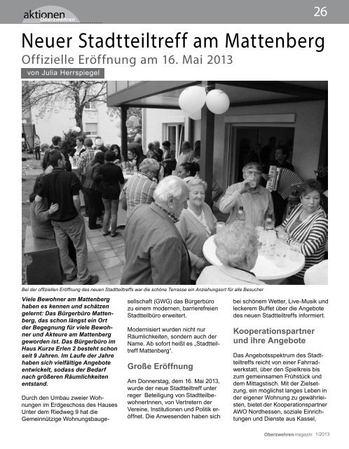 Ausgabe 1/2013 - Frauentreff Brückenhof