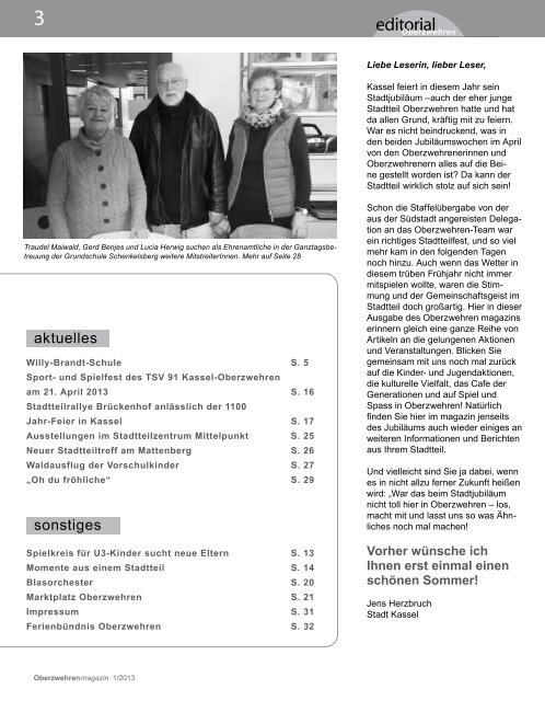 Ausgabe 1/2013 - Frauentreff Brückenhof