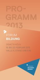 Programm Forum Bildung - Didacta