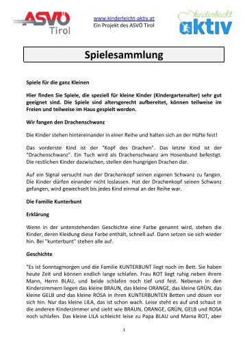 Spielesammlung - Kinderleicht Aktiv