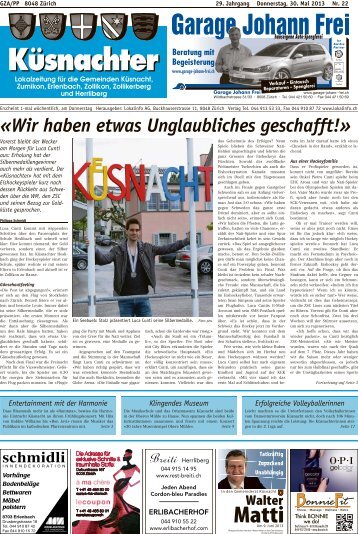 «Wir haben etwas Unglaubliches geschafft!» - Lokalinfo AG