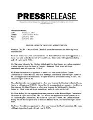 PRESSRELEASE - Michigan City, Indiana