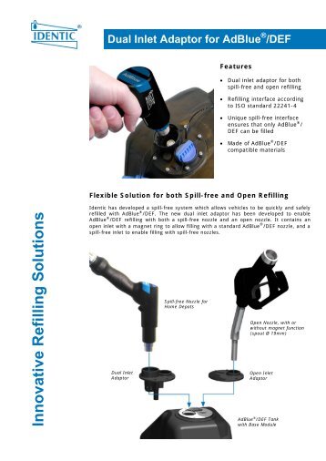 Dual Inlet Adaptor for AdBlue