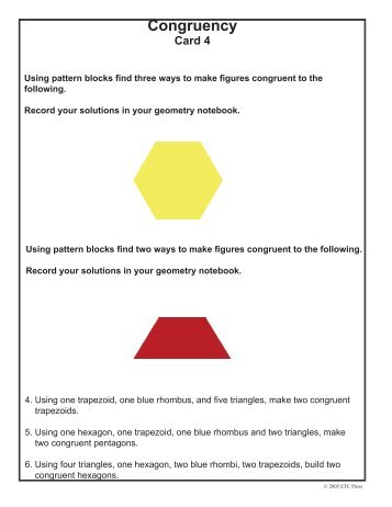 Congruency - ETC Montessori