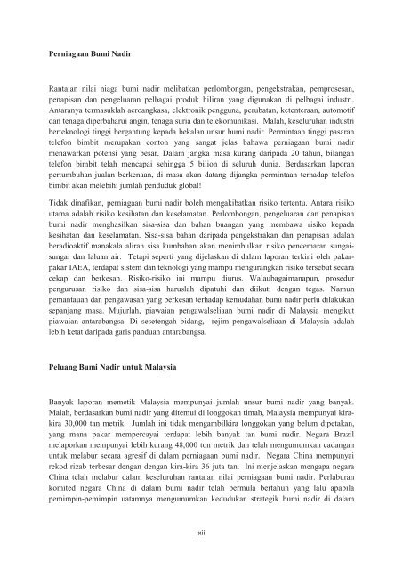 industri nadir bumi - Akademi Sains Malaysia