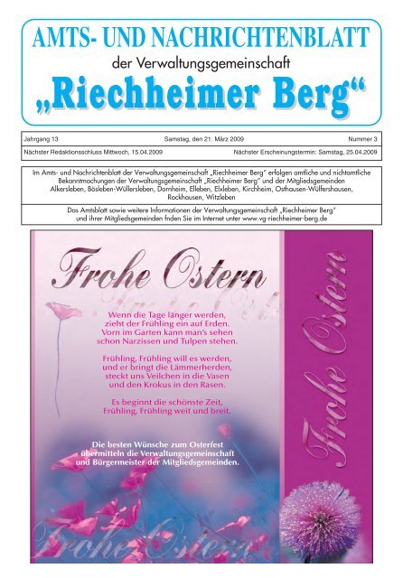 amts- und nachrichtenblatt - VG Riechheimer Berg