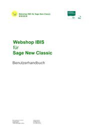 Webshop IBIS für Sage New Classic - f&s Computer und Software