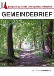 GEMEINDEBRIEF - Evangelisch-Lutherische Kirchengemeinde Bad ...