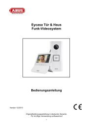Eycasa Tür & Haus Funk-Videosystem Bedienungsanleitung - ABUS