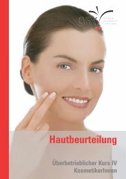 Hautbeurteilung - SFK Schweizer Fachverband für Kosmetik