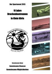 10 Jahre Drachenbootrennen in Klein Köris - Drachenbootkoeris