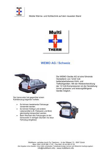 WEMO AG / Schweiz - Spezialist für mobile Klimageräte, Kühlen und ...