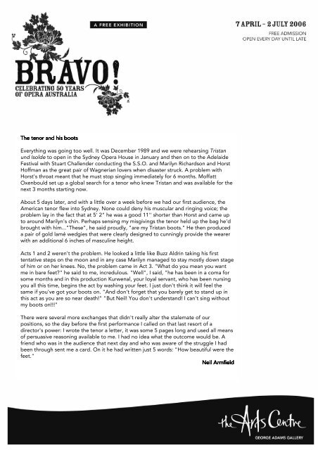 Bravo! - Arts Centre Melbourne
