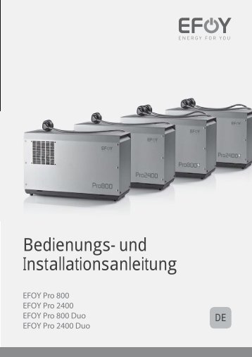 Bedienungsanleitung EFOY Pro