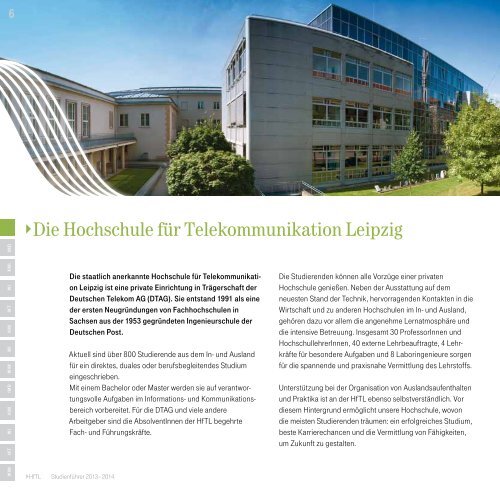 Studienführer 2013–2014 - Hochschule für Telekommunikation ...