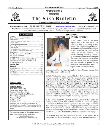Bulletin_ 5_6_7_8_2006.pdf - The Sikh Bulletin