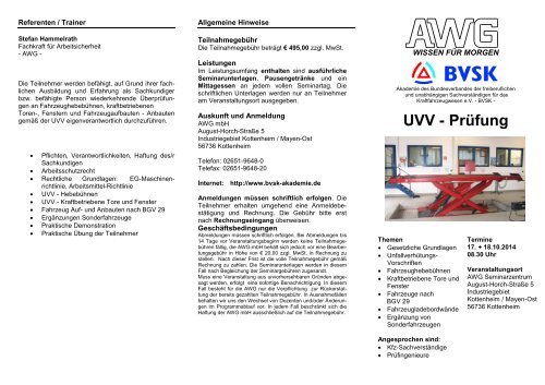 Referenten / Trainer - AWG