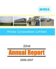 Minda Corporation Limited and Its Subsidiary - Minda.co.in