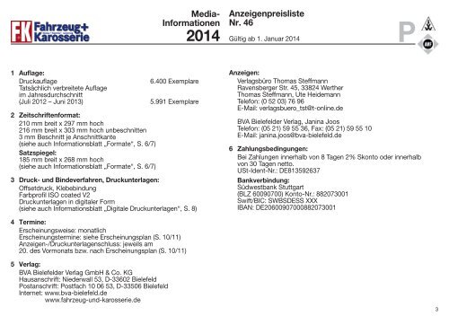 Mediadaten 2014 - Fahrzeug + Karosserie