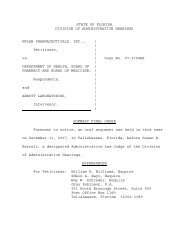division of administrative hearings mylan pharmaceuticals, inc.