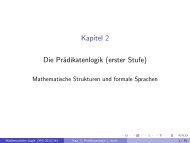 Kapitel 2 Die Prädikatenlogik (erster Stufe)