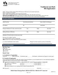 Traditional and Roth IRA CD Application - USAA