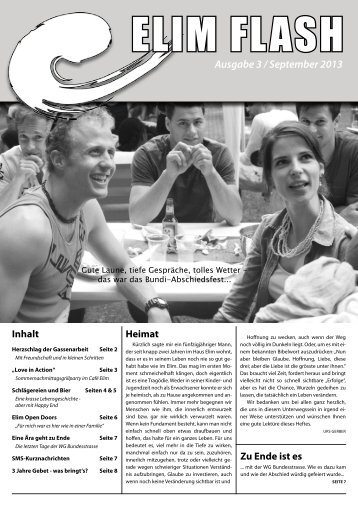 Rundbrief Elim Flash September 2013 als PDF ansehen / downloaden