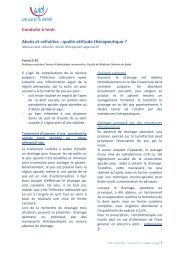 Conduite à tenir - Faculté de Médecine Dentaire