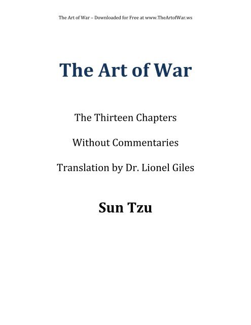 The_Art_of_War – Sun Tzu - DoomzDay Preppers