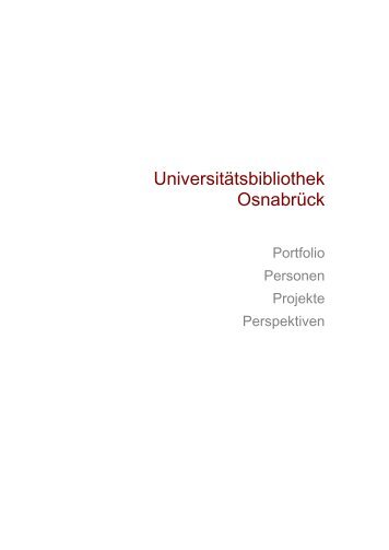 Universitätsbibliothek Osnabrück - repOSitorium