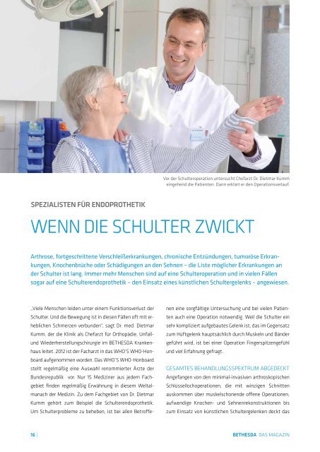 DAS MAGAZIN - Ev. Krankenhauses Bethesda zu Duisburg gGmbH