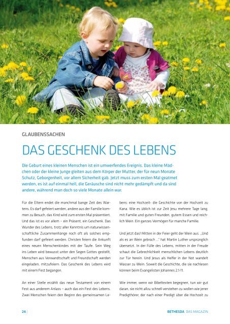 DAS MAGAZIN - Ev. Krankenhauses Bethesda zu Duisburg gGmbH