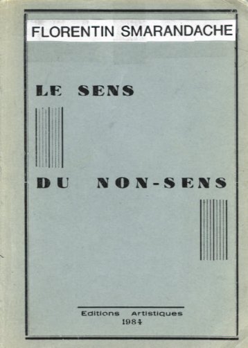 FLORENTIN SMARANDACHE LE SENS DU NON-SENS