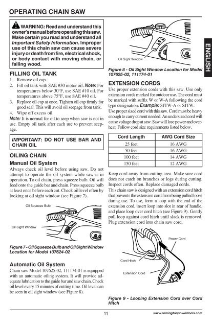 electric chain saw - Sears