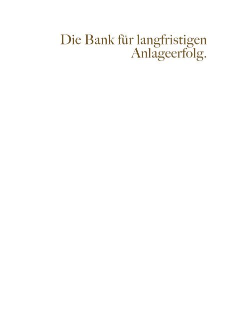 Broschüre "Anlegen & Verwalten" - BANK ZIMMERBERG