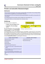 Primäre und sekundäre Abwasseranlagen - VSA