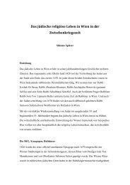 Das religiöse jüdische Leben in der Zwischenkriegszeit - Misrachi ...