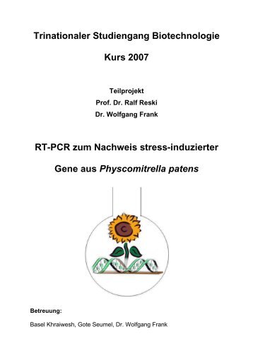 Skript TSBT RT-PCR zum Nachweis stress-induzierter Gene ... - ESBS