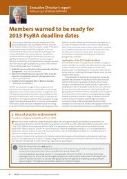 Members warned to be ready for 2013 PsyBA deadline dates