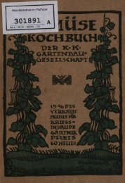 Gemüsekochbuch der k.k. Gartenbaugesellschaft in Wien