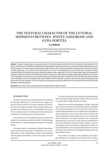 The TexTural characTer of The liTToral sedimenTs ... - GeoEcoMar
