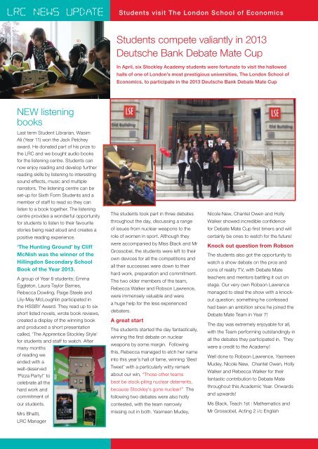 0176 Newsletter Issue 57 May 2013.indd - Stockley Academy