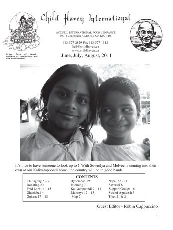 June, July, August, 2011 - Child Haven International