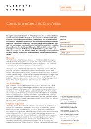 Constitutional reform of the Dutch Antilles - Clifford Chance