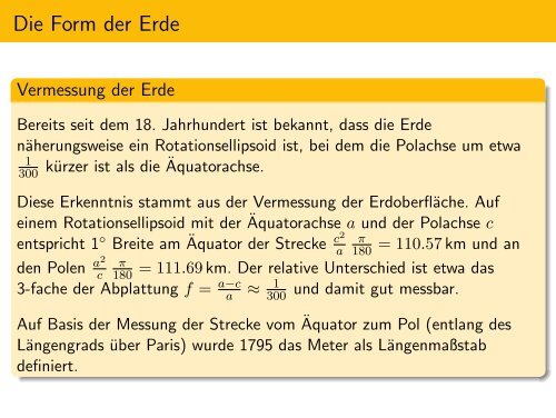 Schwerefeld und Gravimetrie