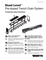 Dead Level™ Pre-sloped Trench Drain System - Watts Water ...