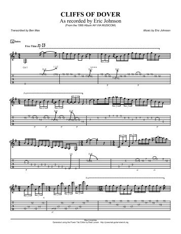 "Cliffs of Dover" (PDF) - Guitar Alliance