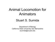 Animal Locomotion for Animators - Dr. Stuart Sumida