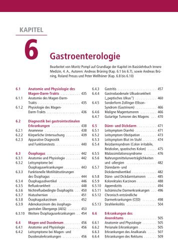Leseprobe aus dem Kapitel "Gastroenterologie" - mediscript Online